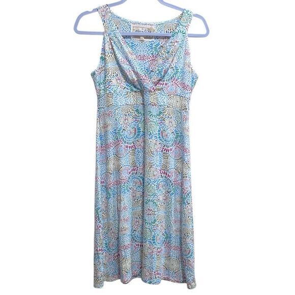 Aventura‎ ECO Bamboo Modal Multi Floral Abstract Sleeveless Dress Small - Picture 1 of 13
